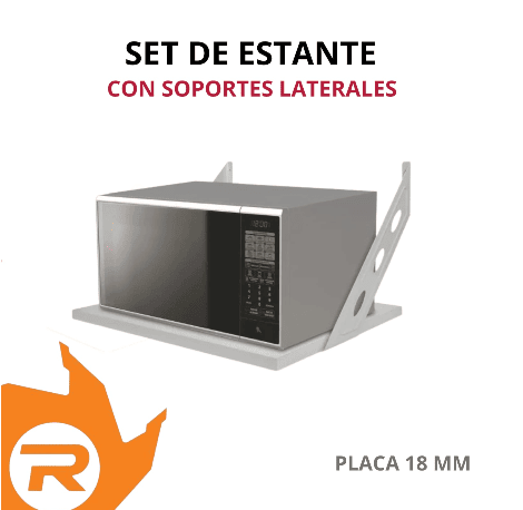 Set de estante con soportes laterales
