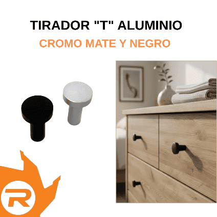 Tirador "T" aluminio