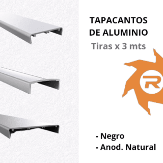 Tapacanto aluminio de 22 mm y 36 mm