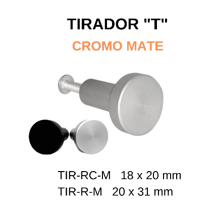 Tirador "T" aluminio - Imagen 2